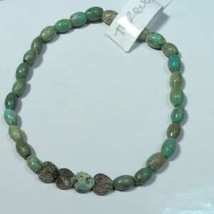 Natural Turquoise Crystal Heart Bracelet • Handcrafted in Alaska